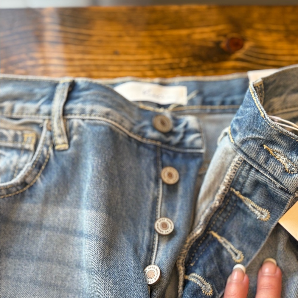 KanCan Light Blue Distressed Boyfriend Jeans - Picture 2 of 3